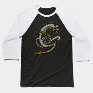 Celtic Cat Letter G Baseball T-Shirt